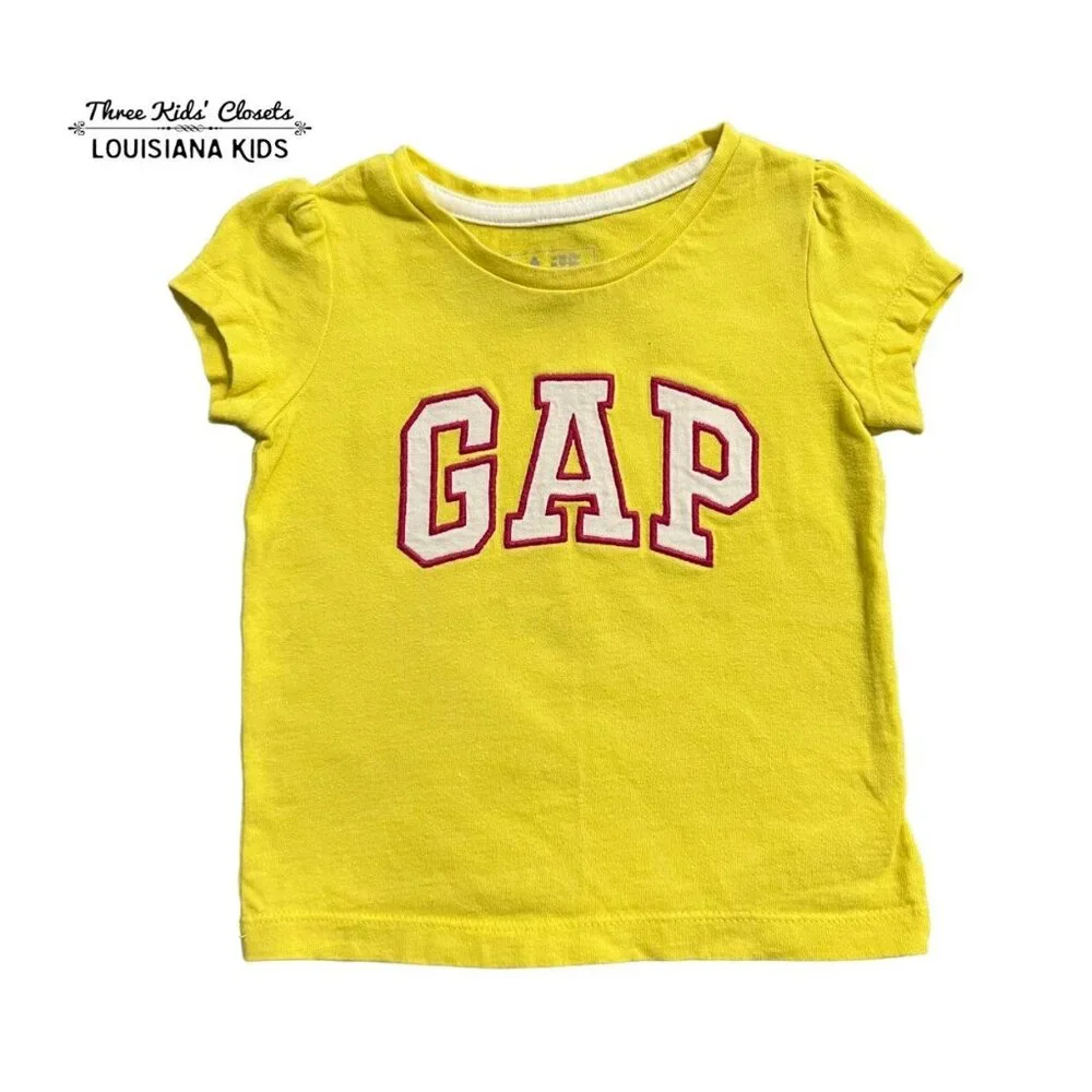 Baby Gap 18-24m Yellow Appliqué Logo Shirt